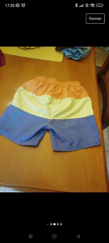 Short de bain tricolore garçon 8 ans