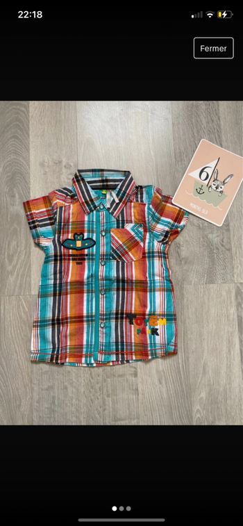 Chemise été 6 mois