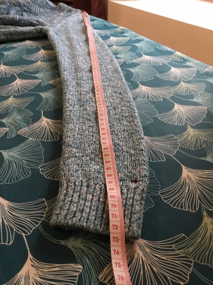 Pull col rond pour femme Tommy Hilfiger bleu turquoise taille S 049 - photo numéro 6