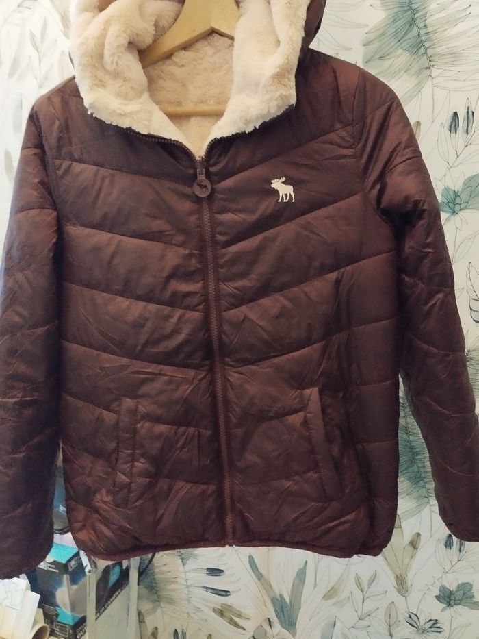 Doudoune réversible bordeaux