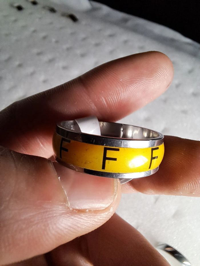 Bague acier inoxydable motifs - photo numéro 2