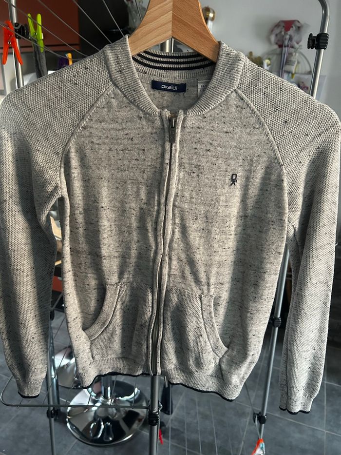 Gilet gris okaidi taille 8 ans - photo numéro 3