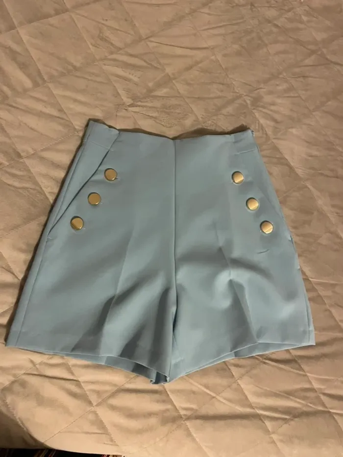 Short bleu ciel Zara