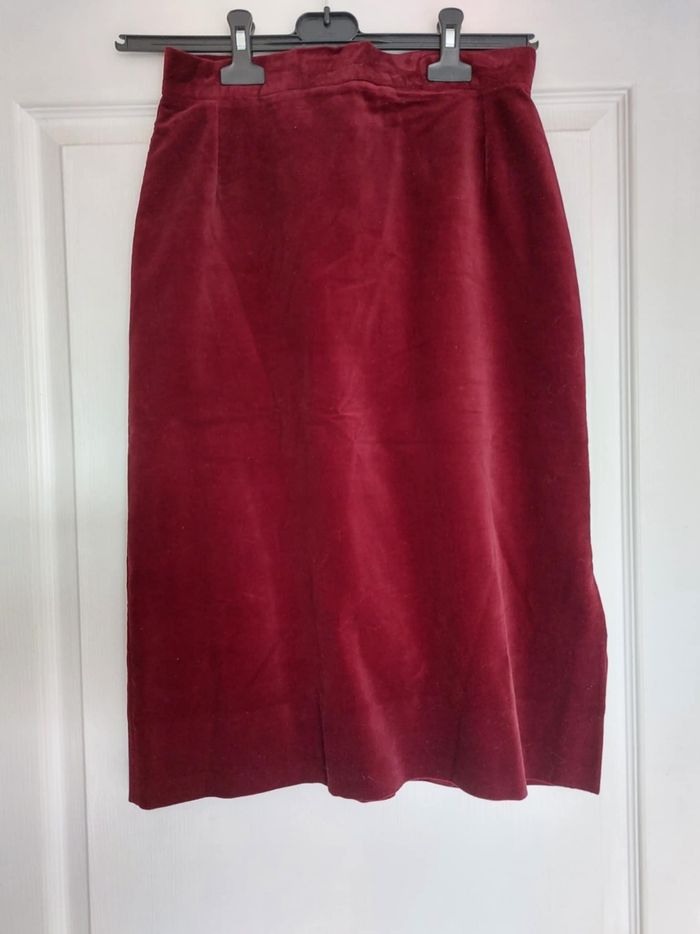 Jupe mi-longue en velours taille 36 - photo numéro 3