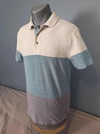 Polo manche courte nautica multicolore - taille M - homme brodé (461)