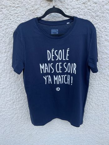 T-shirt bleu match - neuf 
