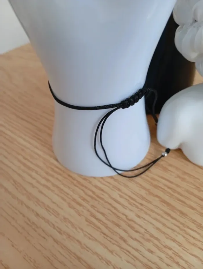 Bracelet corde ancre couleur argent corde ajustable - photo numéro 3