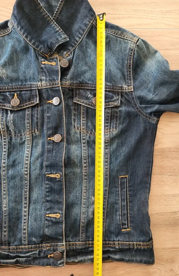 Veste en jean bleue foncée Kiabi Taille S ou 34 36 - photo numéro 13