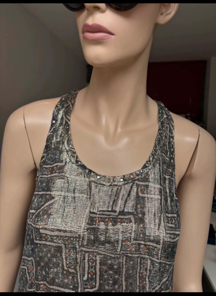 Top Isabel marant For H&M Débardeur métallique Métallisé - photo numéro 3