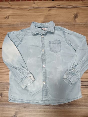 Chemise manches longues effet délavé