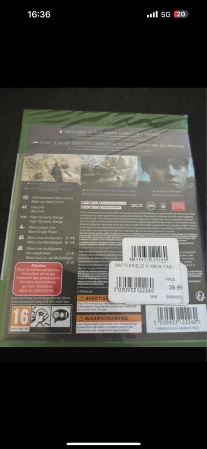 Battlefield V neuf sous blister – Xbox One - photo numéro 3