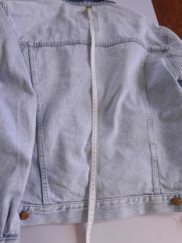 Veste en jean oversize vintage avec ruban sur poche Weipper - photo numéro 16