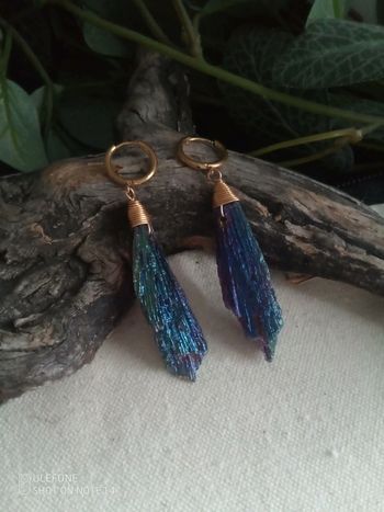 Boucles d'oreilles bohèmes bleu électrique