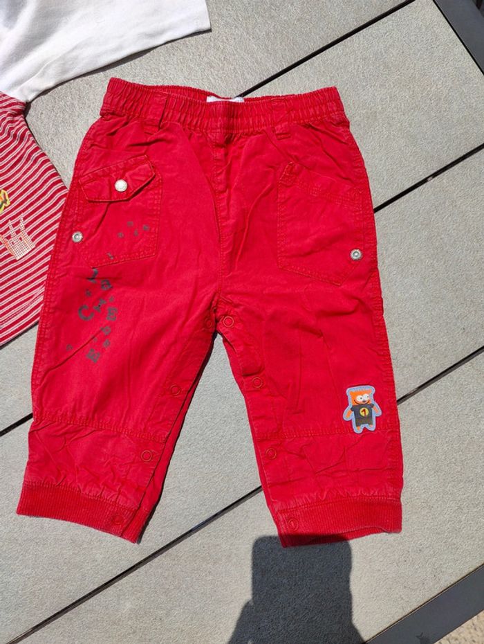 Ensemble garçon rouge et blanc la compagnie des petits 12 mois - photo numéro 4