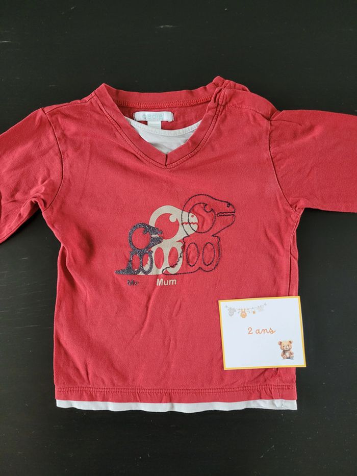 Haut manches longues 2 ans - Dinosaure