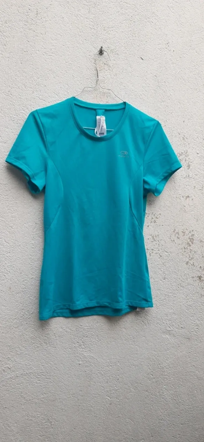 Tee-shirt de sport bleu turquoise taille 36 - photo numéro 2