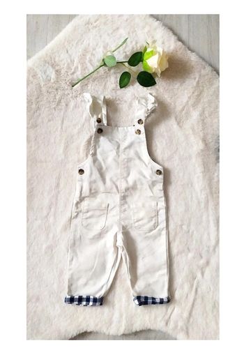 Salopette bébé fille coton beige clair 3 mois Tex Baby mi-saison