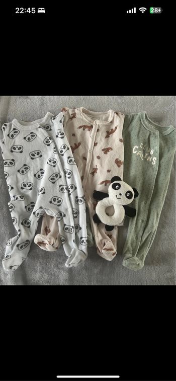 3 pyjamas velours
