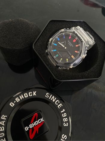 Montre G Shock transparente noire multicolore