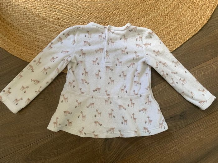Lot 2 pyjama velours blanc rose biche La Redoute 2 ans - photo numéro 13