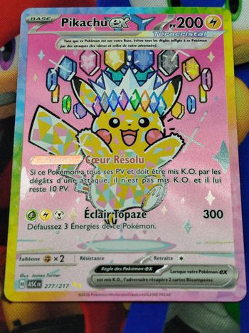 Pikachu EX 277/217 secret Héros transcendant ASC