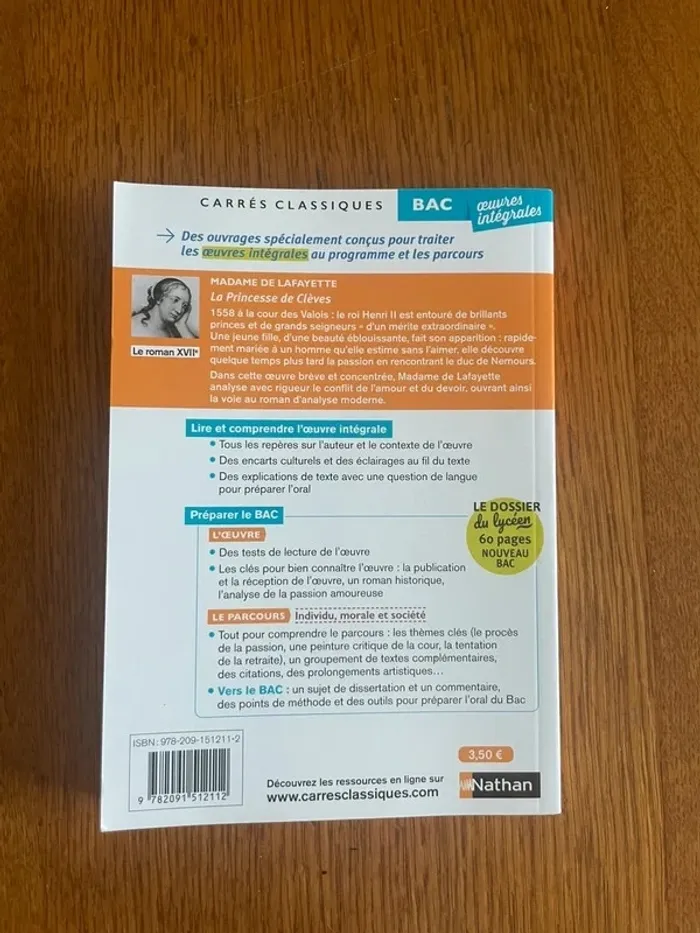 Livre la princesse de Clèves - photo numéro 2