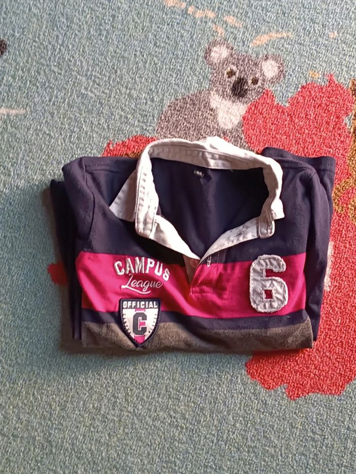 T-shirt polo manches longues 6ans - photo numéro 5