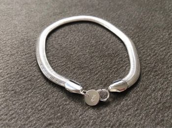Bracelet serpent plaqué argent 925