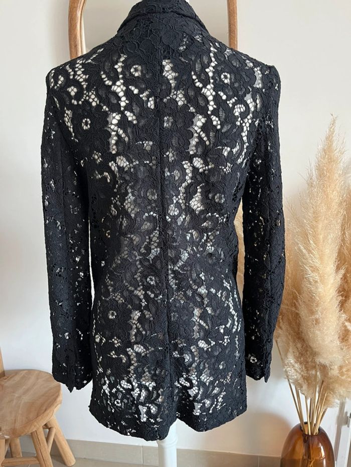 Blazer noir en dentelle Zara - photo numéro 5