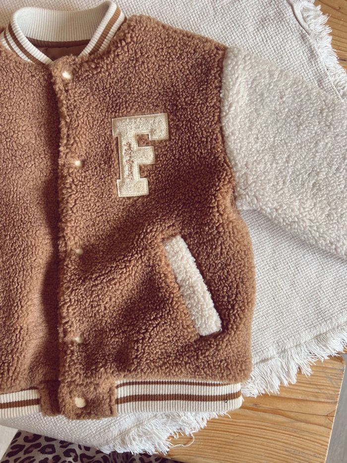 Veste bomber Zara moumoute sherpa neuf 104 - photo numéro 3