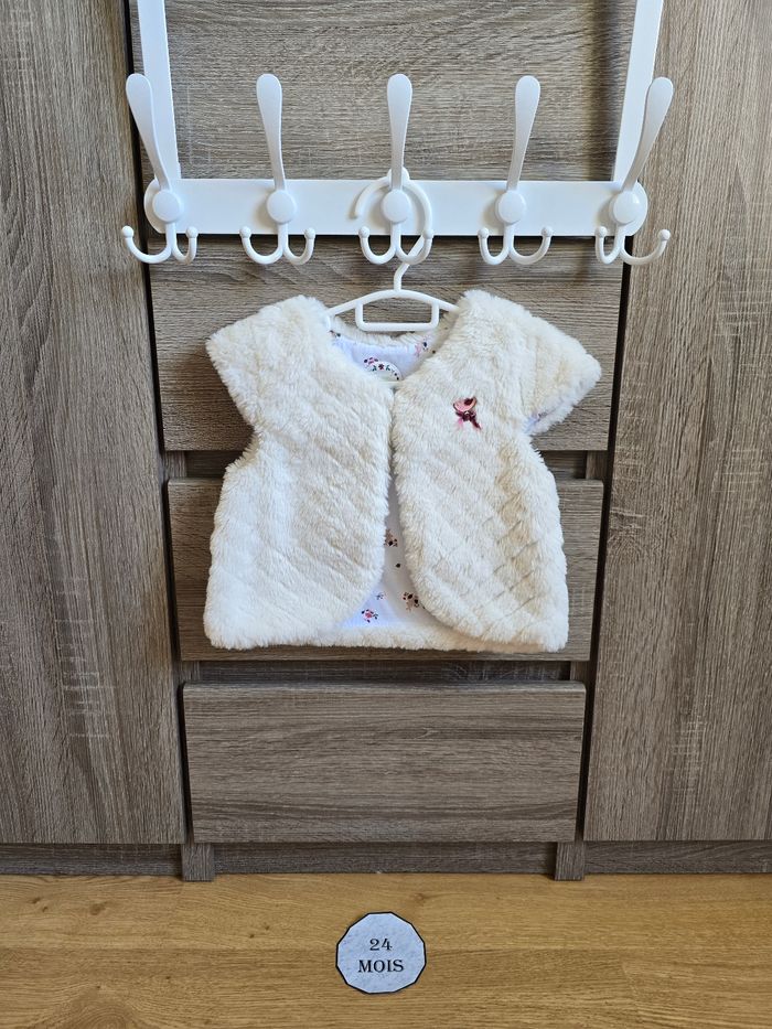Vêtement Bébé Fille - Ensemble : Barboteuse/Gilet/Blouse/Collant - Sergent Major - 24 mois 86 cm - photo numéro 8