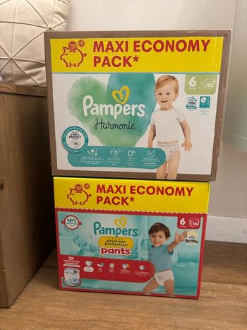 Lot 2 cartons de Pampers 6 