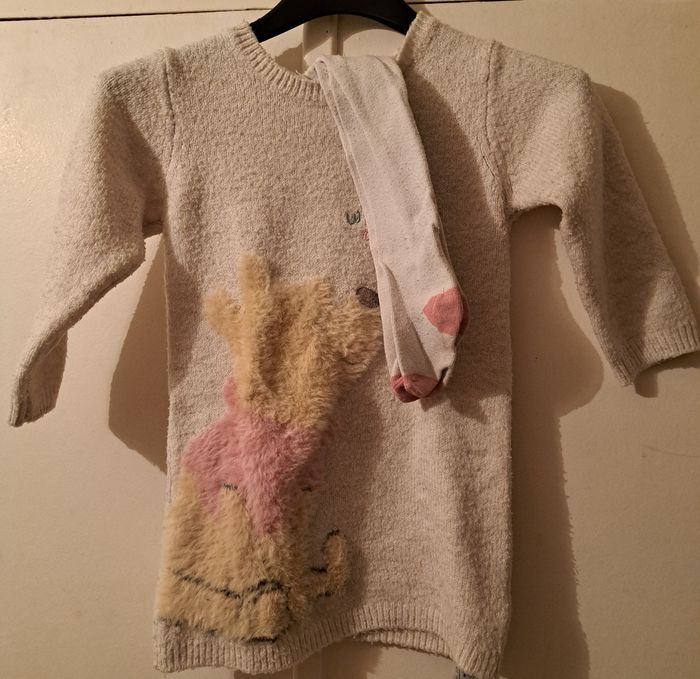 Robe winnie + collant taille 18-24 mois