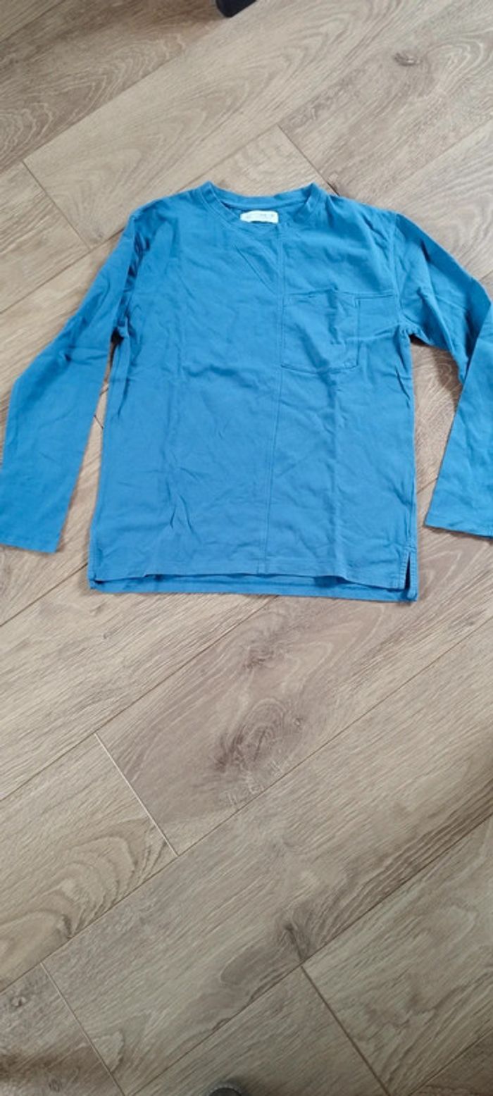 T-shirt manches longues bleu Zara - 11-12 ans