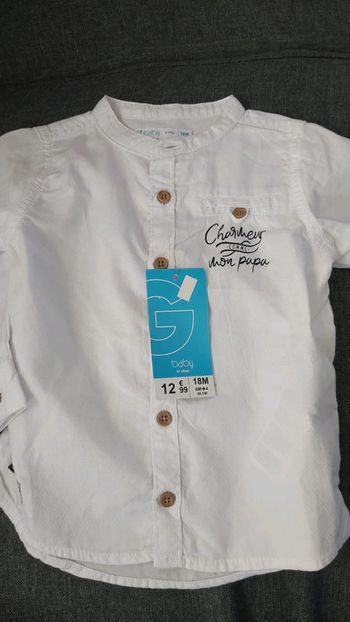 Chemise neuve gemo taille 18mois
