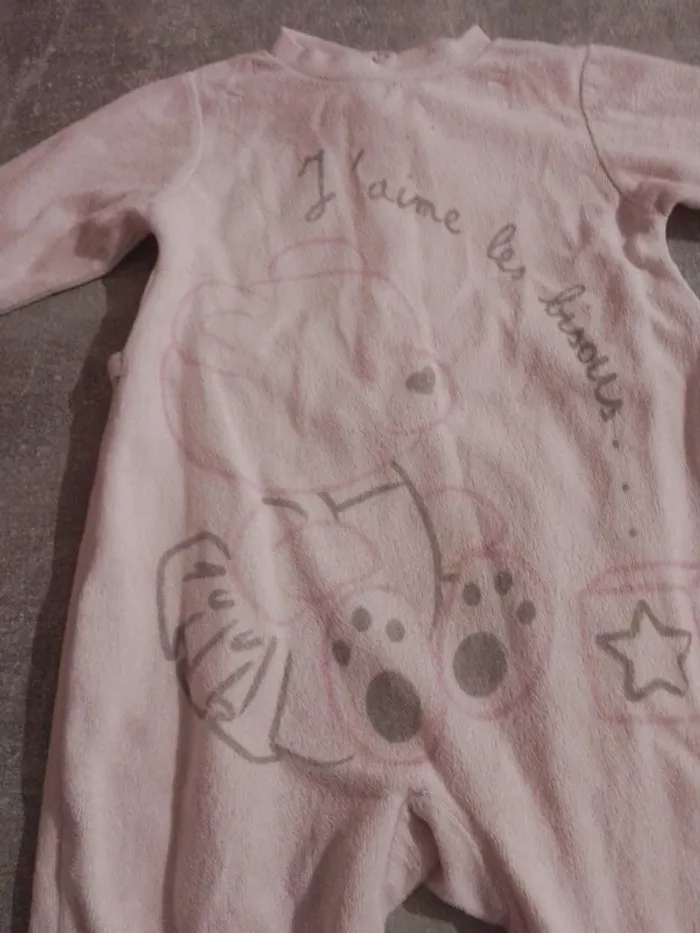Pyjama grenouillère bébé fille 12 mois - photo numéro 4
