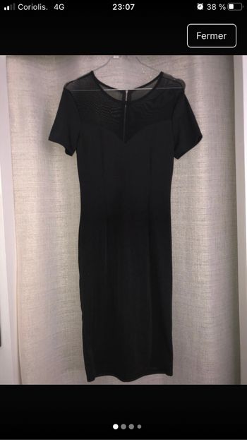 Robe noire manches courtes