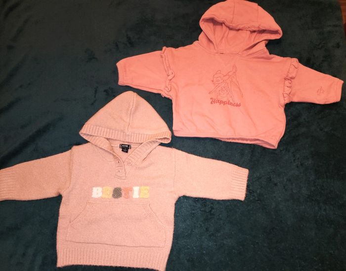 #pull avec capuche bébé fille 3 mois#