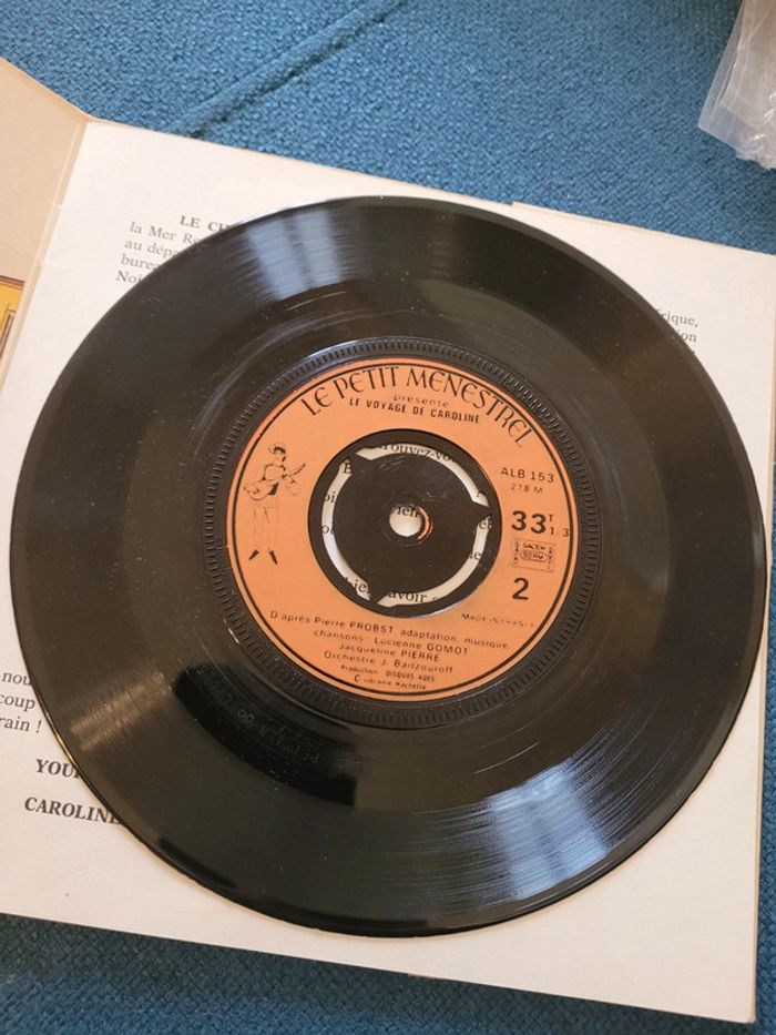 Livre disque ancien Le Voyage de Caroline Le petit ménestrel Disques Adès Pierre Probst collection - photo numéro 4