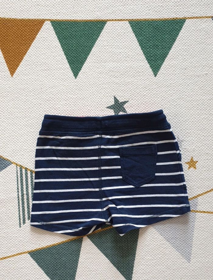 Short molleton rayé, taille 9 - 12 mois, H&M - photo numéro 3
