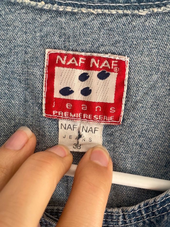 Combi-short en jean vintage Naf Naf - photo numéro 3
