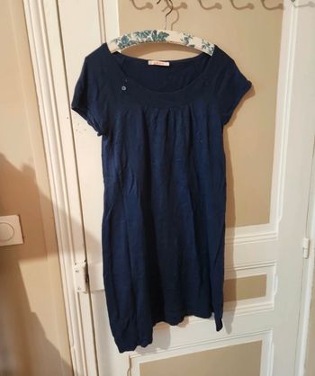 Robe mi-longue bleu marine