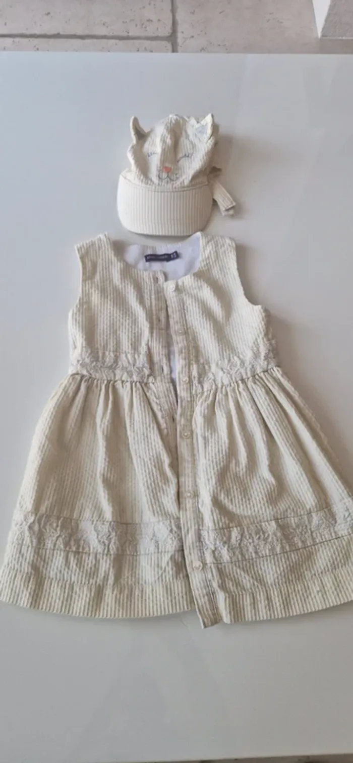 Lot robe et casquette 24 mois sergent major 92 cm