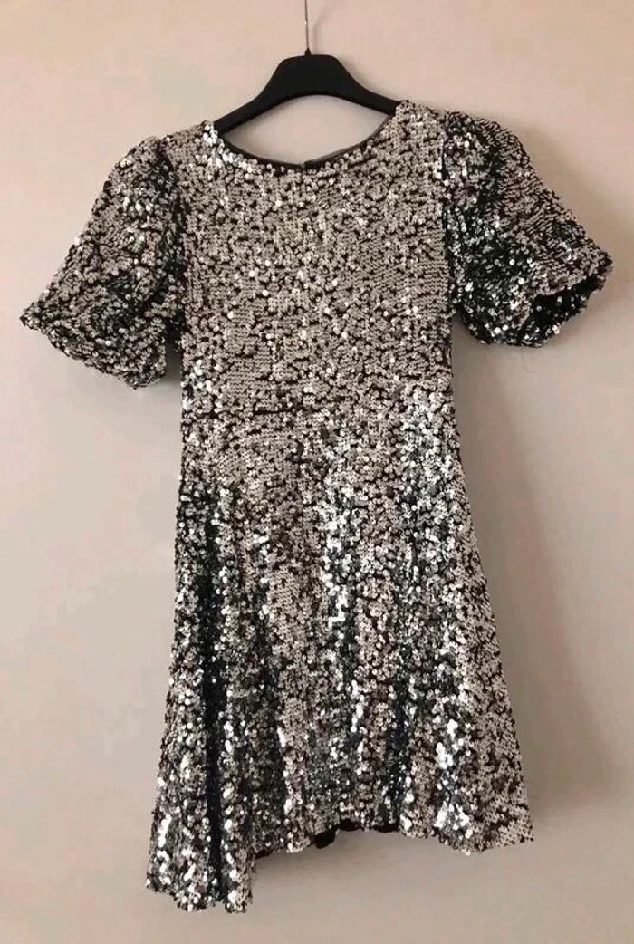 Robe de soirée argent sequin Zara