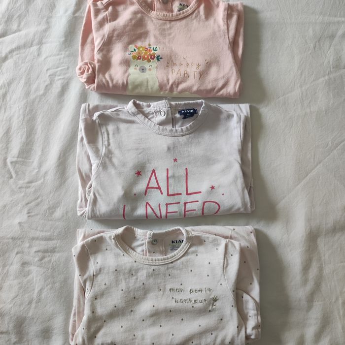 Lot de 3 pyjamas bébé fille 6 mois Kiabi - photo numéro 1