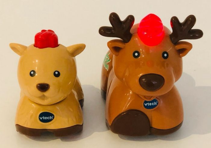 Vtech Tut Tut Animo duo papa bébé caramel le renne du Père Noël et mitaine animal parlant musical interactif calendrier de l’avent maman super maxi zoo ferme jungle animaux bolides voiture copains lot SOP77 - photo numéro 7