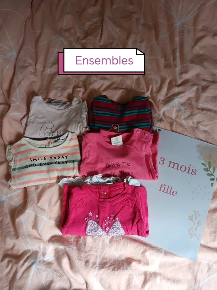 Lot 47 vêtements 3mois fille - photo numéro 3