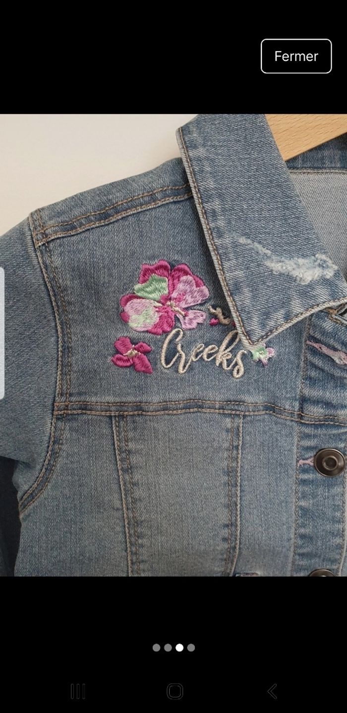 Veste en jean brodée Creeks - photo numéro 4