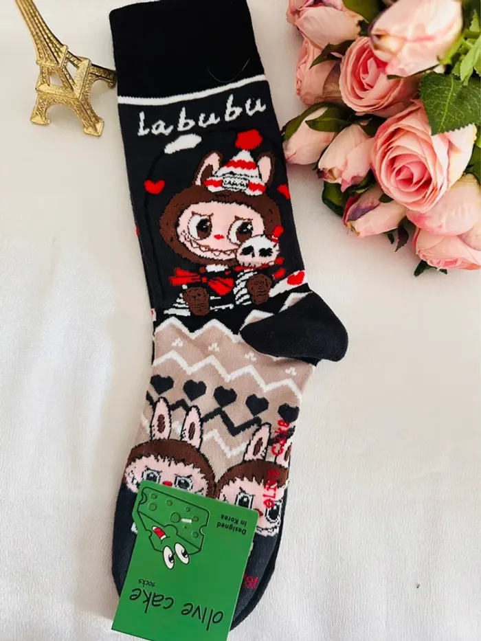 🧦 Chaussettes Labubu Noël – Design coréen Olive Cake 🎄🎁 - photo numéro 2