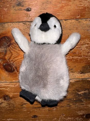 Manchot (pingouin) empereur bébé peluche doudou debout Steiff 16cm collection